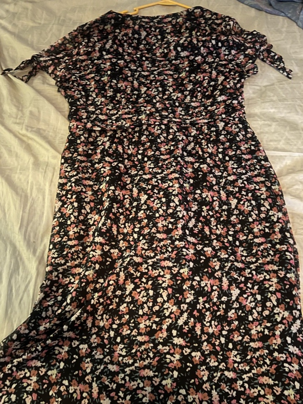 Bar III XXL black floral milkmaid midi dress Whimsygoth fairycore wedding guest - Picture 4 of 11